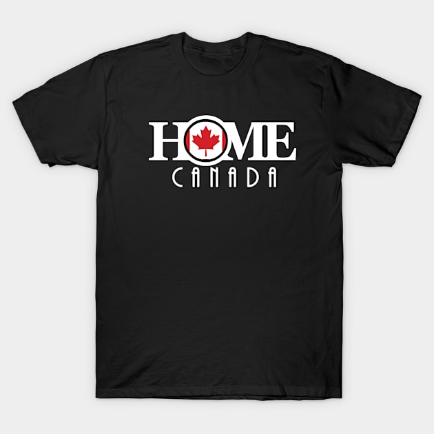 HOME Canada long white text T-Shirt by Canada